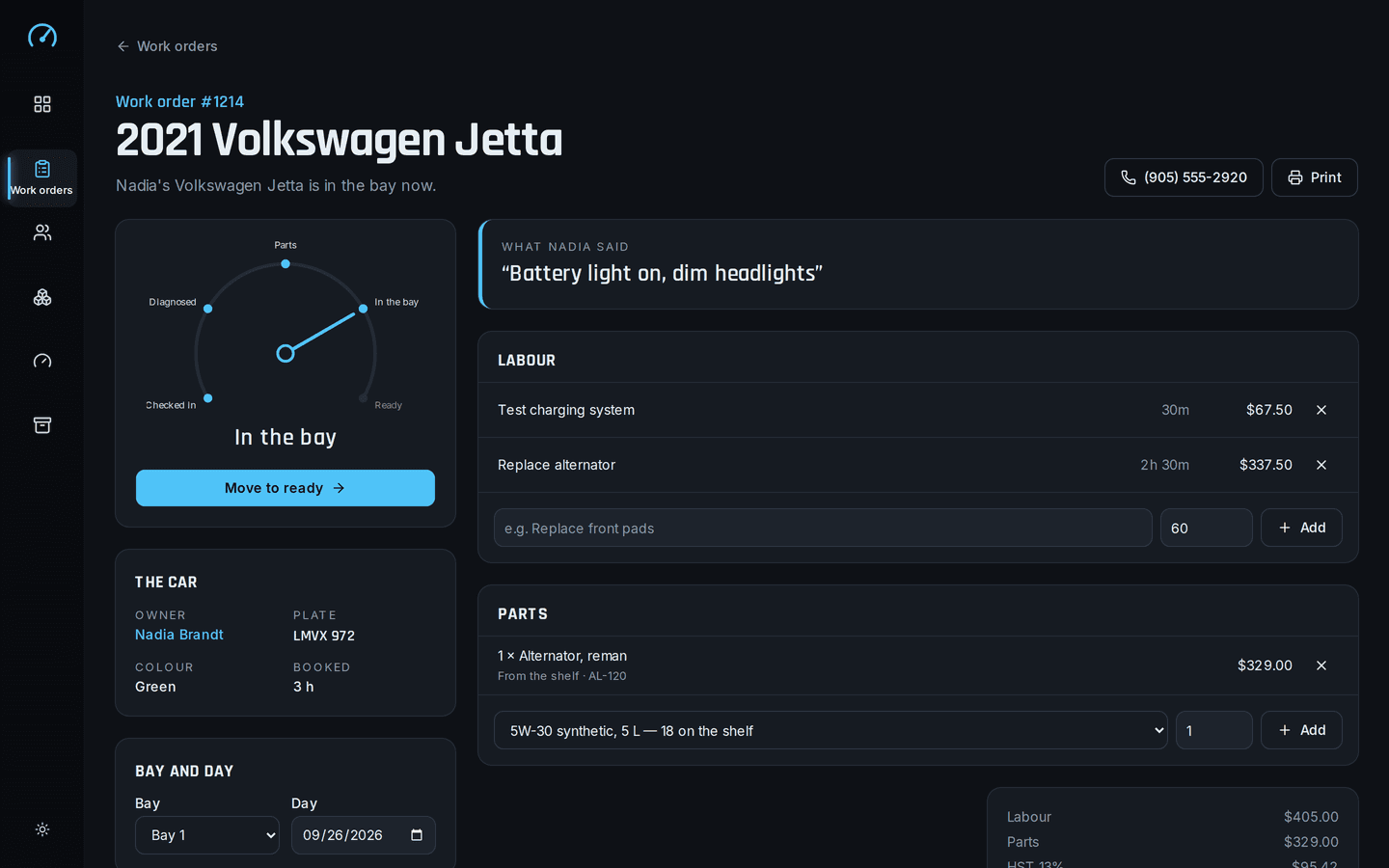 Torque: One work order, on a desktop